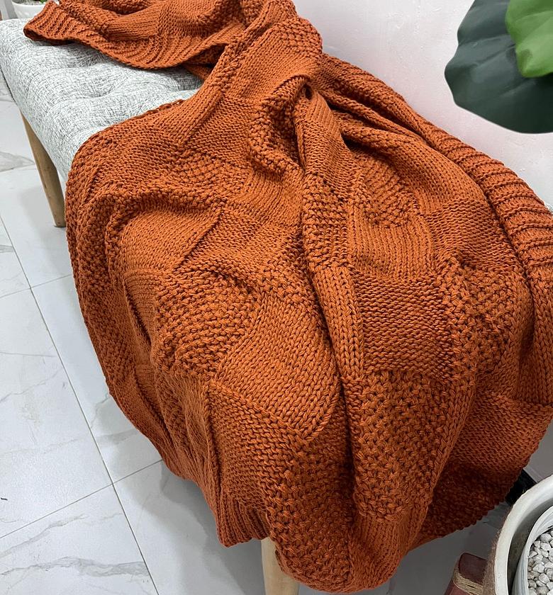 Knitted Throw Blanket image