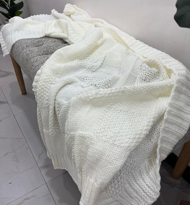 Knitted Throw Blanket image