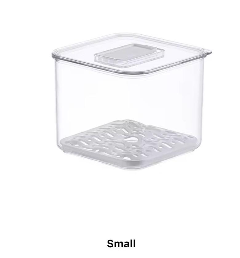 Clear Fridge Container With Drain image