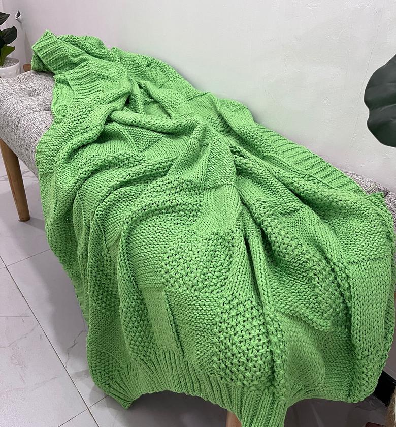 Knitted Throw Blanket image